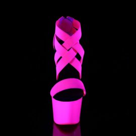 Pleaser ADORE-769UV Neon Hot Pink Elastic Band-Patent/Neon Hot Pink EU-39 / US-9