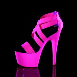 Pleaser ADORE-769UV Neon Hot Pink Elastic Band-Patent/Neon Hot Pink EU-39 / US-9