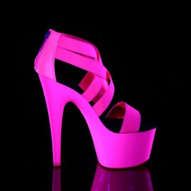 Pleaser ADORE-769UV Neon Hot Pink Elastic Band-Patent/Neon Hot Pink EU-39 / US-9