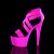 Pleaser ADORE-769UV Neon Hot Pink Elastic Band-Patent/Neon Hot Pink EU-39 / US-9