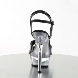 Pleaser ALLURE-609 Black Patent/Clear EU-39 / US-9
