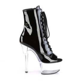 Pleaser ASPIRE-1021 Black Patent/Clear EU-35 / US-5
