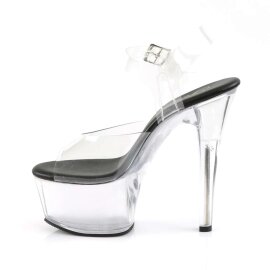 Pleaser ASPIRE-608 Clear-Black/Clear EU-38 / US-8