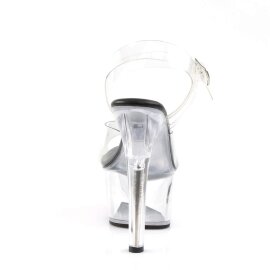 Pleaser ASPIRE-608 Clear-Black/Clear EU-38 / US-8