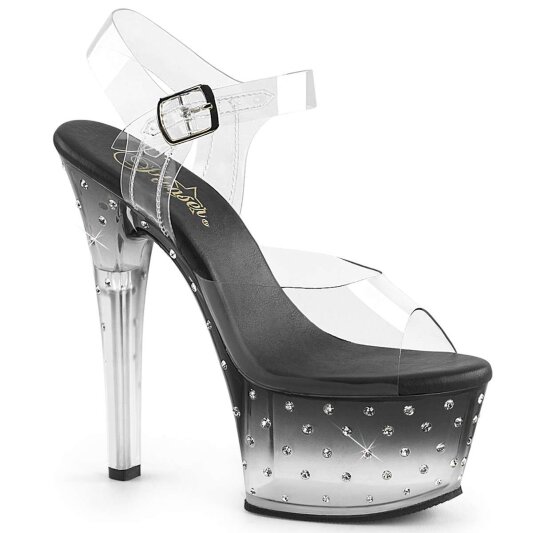 Pleaser ASPIRE-608STD Clear/Black-Clear EU-35 / US-5