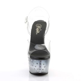 Pleaser ASPIRE-608STD Clear/Black-Clear EU-37 / US-7