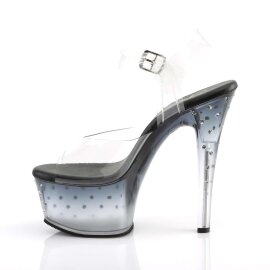 Pleaser ASPIRE-608STD Clear/Black-Clear EU-37 / US-7