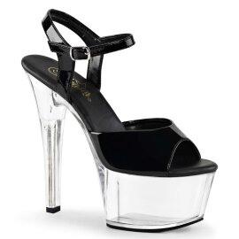 Pleaser ASPIRE-609 Black Patent/Clear EU-35 / US-5