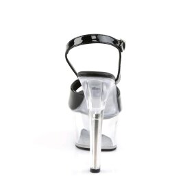 Pleaser ASPIRE-609 Black Patent/Clear EU-35 / US-5