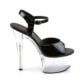 Pleaser ASPIRE-609 Black Patent/Clear EU-35 / US-5
