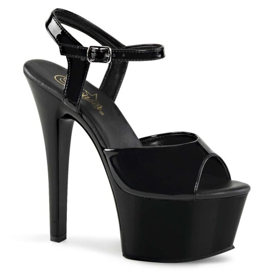 Pleaser ASPIRE-609 Black Patent/Black EU-38 / US-8