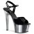 Pleaser ASPIRE-609 Black Patent/Silver Chrome EU-35 / US-5