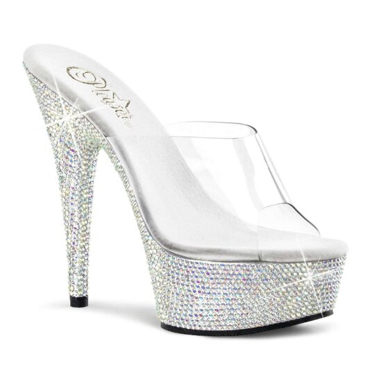Pleaser BEJEWELED-601DM Clear/Silver Multi RS EU-38 / US-8
