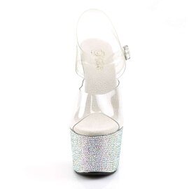 Pleaser BEJEWELED-708DM Clear/Silver Multi RS EU-35 / US-5