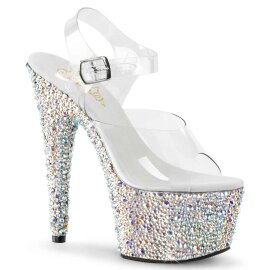 Pleaser BEJEWELED-708MS Clear/Silver Multi RS EU-35 / US-5