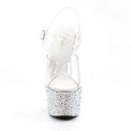 Pleaser BEJEWELED-708MS Clear/Silver Multi RS EU-35 / US-5