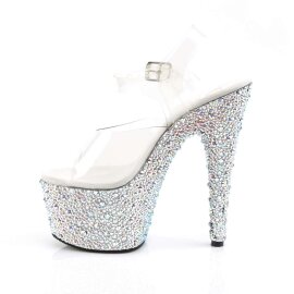 Pleaser BEJEWELED-708MS Clear/Silver Multi RS EU-37 / US-7