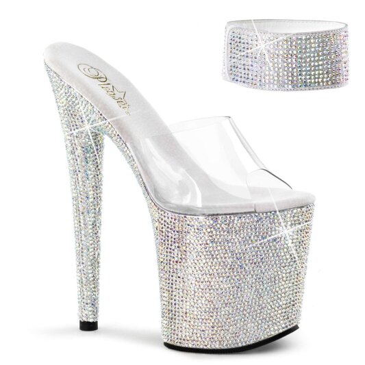 Pleaser BEJEWELED-812RS Clear/Silver Multi RS EU-35 / US-5
