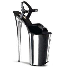 Pleaser BEYOND-009 Black/Silver Chrome EU-42 / US-12