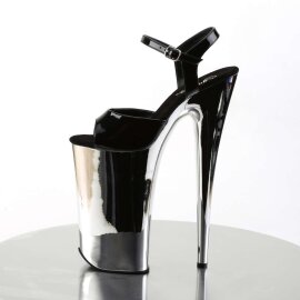 Pleaser BEYOND-009 Black/Silver Chrome EU-42 / US-12