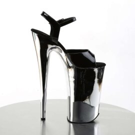 Pleaser BEYOND-009 Black/Silver Chrome EU-39 / US-9