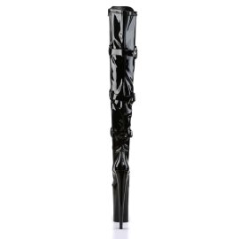 Pleaser BEYOND-3028 Black Stretch Patent/Black EU-42 / US-12