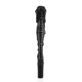 Pleaser BEYOND-3028 Black Stretch Faux Leather/Black...