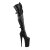 Pleaser BEYOND-3028 Black Stretch Faux Leather/Black Matte EU-38 / US-8