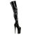 Pleaser BEYOND-4000 Black Stretch Patent/Black EU-36 / US-6