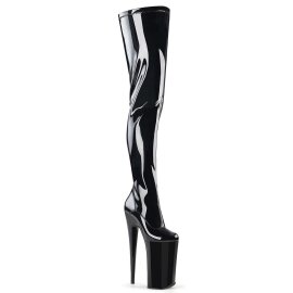 Pleaser BEYOND-4000 Black Stretch Patent/Black EU-38 / US-8