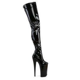 Pleaser BEYOND-4000 Black Stretch Patent/Black EU-39 / US-9