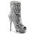 Pleaser BLONDIE-R-1008 Silver Sequins/Silver Chrome EU-35 / US-5