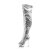 Pleaser BLONDIE-R-3011 Silver Sequins/Silver Chrome EU-37 / US-7