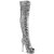 Pleaser BLONDIE-R-3011 Silver Sequins/Silver Chrome EU-38 / US-8