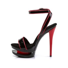 Pleaser BLONDIE-631-2 Black Red Patent/Black-Red EU-35 / US-5