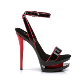 Pleaser BLONDIE-631-2 Black Red Patent/Black-Red EU-36 / US-6