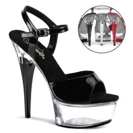 Pleaser CAPTIVA-609 Black Patent/Clear EU-35 / US-5