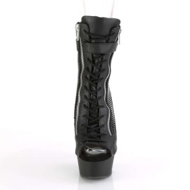 Pleaser DELIGHT-1016-1 Black Faux Leather/Black Matte...