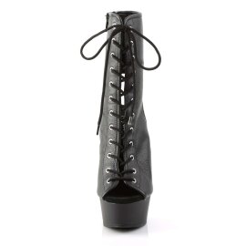 Pleaser DELIGHT-1016 Black Faux Leather/Black Matte EU-36...