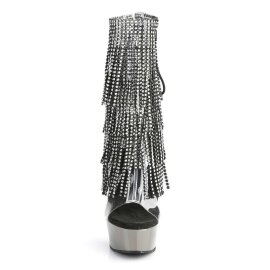 Pleaser DELIGHT-1017RSF Clear-Black/Dark Pewter Chrome EU-35 / US-5