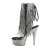 Pleaser DELIGHT-1017RSF Clear-Black/Dark Pewter Chrome EU-35 / US-5