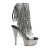Pleaser DELIGHT-1017RSF Clear-Black/Dark Pewter Chrome EU-35 / US-5