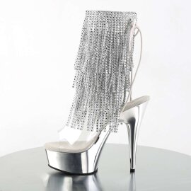 Pleaser DELIGHT-1017RSF Clear-Silver/Silver Chrome EU-41 / US-11