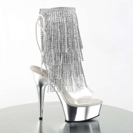 Pleaser DELIGHT-1017RSF Clear-Silver/Silver Chrome EU-37 / US-7