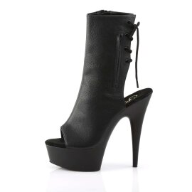 Pleaser DELIGHT-1018 Black Faux Leather/Black EU-37 / US-7