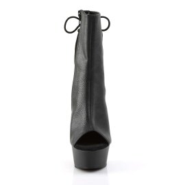 Pleaser DELIGHT-1018 Black Faux Leather/Black EU-38 / US-8