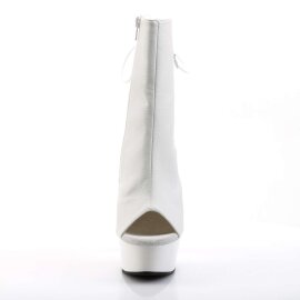 Pleaser DELIGHT-1018 White Faux Leather/White EU-35 / US-5