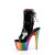 Pleaser ADORE-1018RC-02 Platform Ankle Boots Patent Chrome Black Multicolored