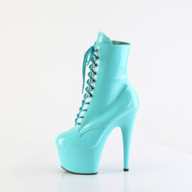 Pleaser ADORE-1020 Platform Ankle Boots Patent Turquoise