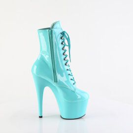 Pleaser ADORE-1020 Platform Ankle Boots Patent Turquoise